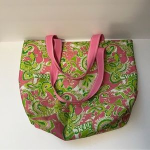 Lily Pulitzer insulated tote/cooler Chin Chin Pink (preppy, summer, barbiecore)
